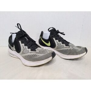 Nike Air Zoom Winflo 6 Mens 8.5  Womens 10 Black Running Shoes Volt AQ7497-015